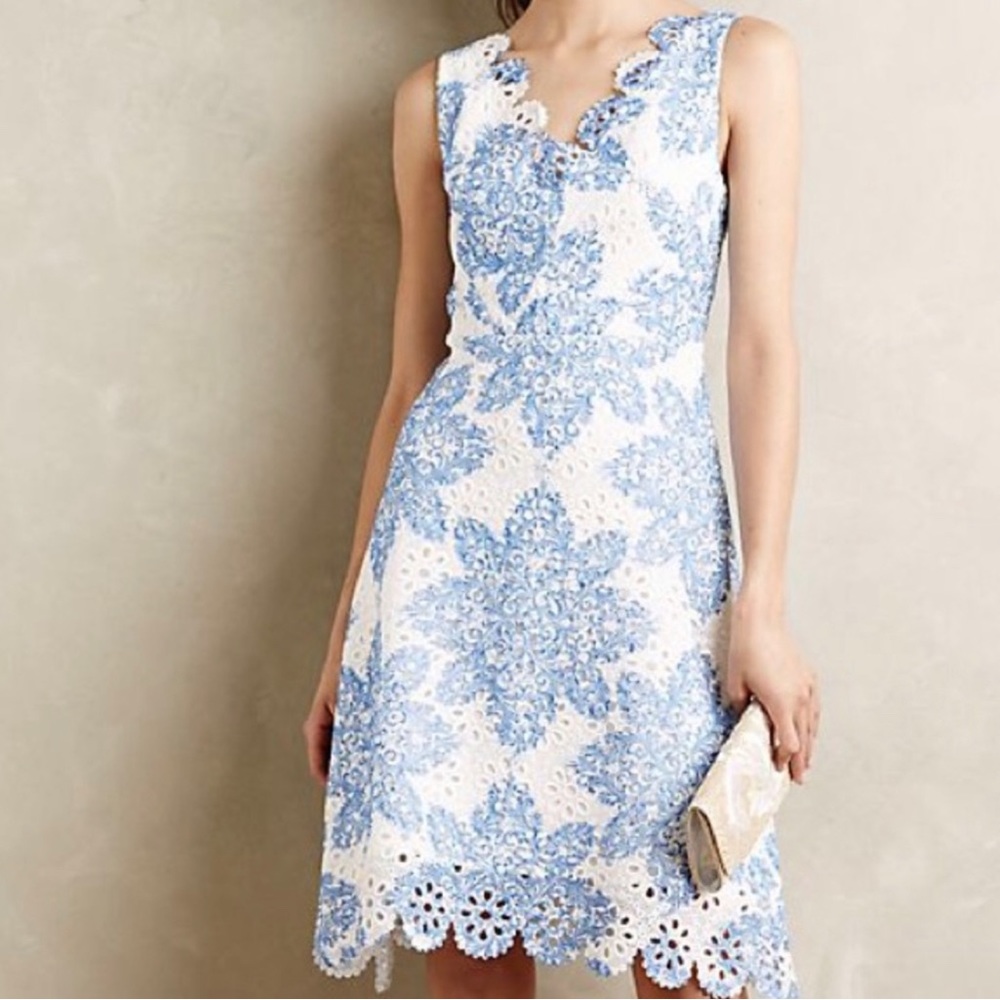 EVA FRANCO Anthropologie Starflower dress size 10